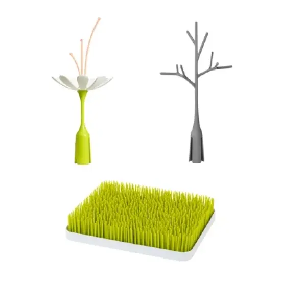 Boon Lawn Bottle Drying Rack - Twig Gray and Stem White image {1}