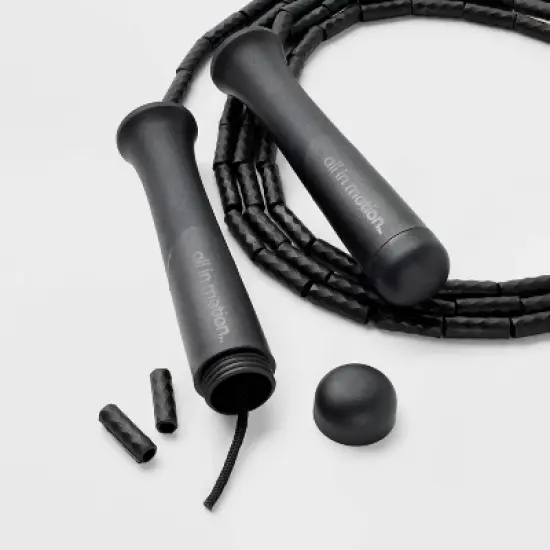 1.6" Segmented Jump Rope - Black - All In Motion&trade;: Polypropylene & TPR Material image {2}