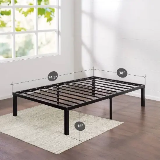 Luis Quick Lock Metal Platform Bed Frame Black - Zinus image {5}