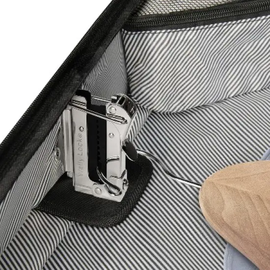 WallyBags Solutions Premium Garment Bag with shoulder strap and multiple pockets, 45 Inch Black image {5}