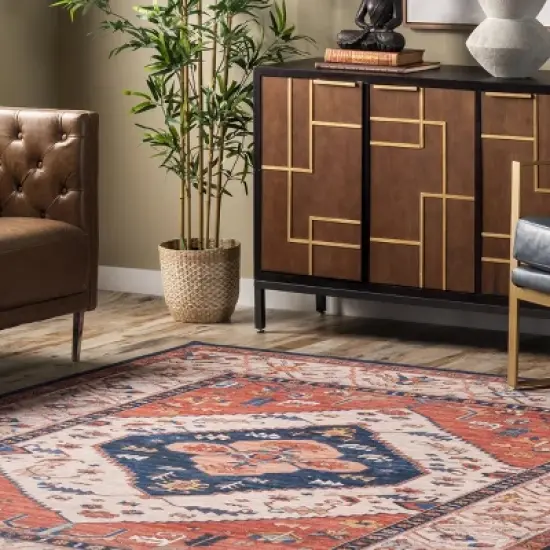 nuLOOM Carolyn Machine Washable Motif Area Rug image {8}