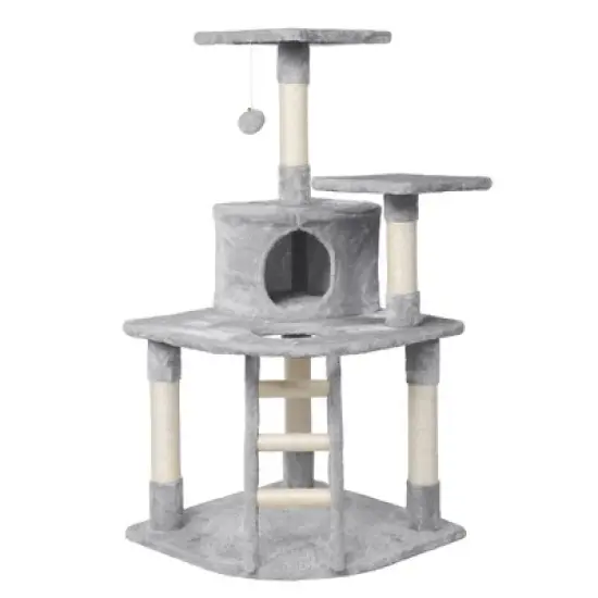 Yaheetech 3-Level Cat Tower with Scratching Post image {8}
