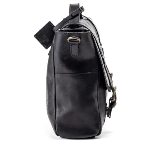 THE DUST COMPANY Leather Messenger Black image {13}