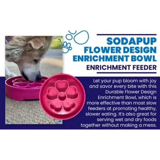 Flower Design eBowl Enrichment Slow Feeder Bowl for Dogs image {4}