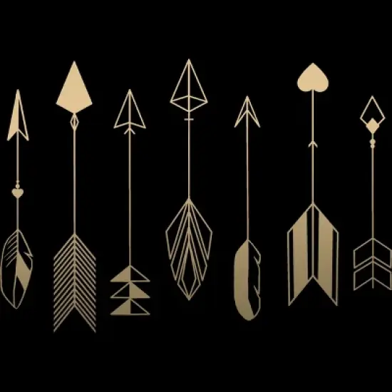 Junior's Design By Humans Be Brave Little Arrow (gold) By staceyroman T-Shirt image {1}