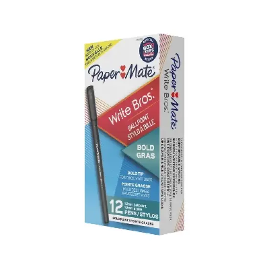 Paper Mate Write Bros. Ballpoint Pen Bold Point Black Ink Dozen (2124520) image {2}