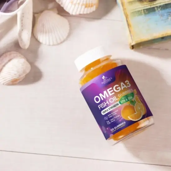 Omega-3 Gummies, Fish Oil Gummies for Adults & Kids, Vitamins, EPA & DHA Fish Oil Fatty Acids Gummy Supplement - 120 Gummies By Nature's Nutrition image {7}