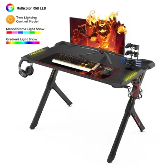 44x25 Gaming Desk with R-shaped Legs image {3}