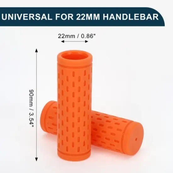 Unique Bargains Bike Handlebar Grips Covers 3.54" Orange 1 Pair image {4}