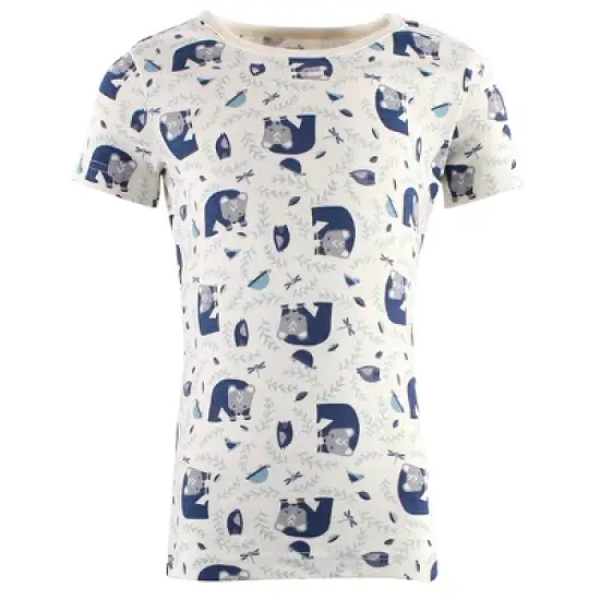 Touched by Nature Baby, Toddler and Kids Unisex Organic Cotton Tight-Fit Pajama Set, Woodland image {2}