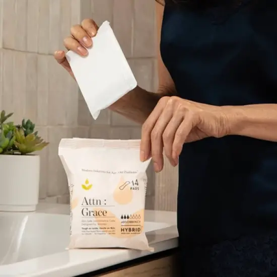 Attn: Grace Incontinence Hybrid Pads - Light Absorbency - 14ct image {5}