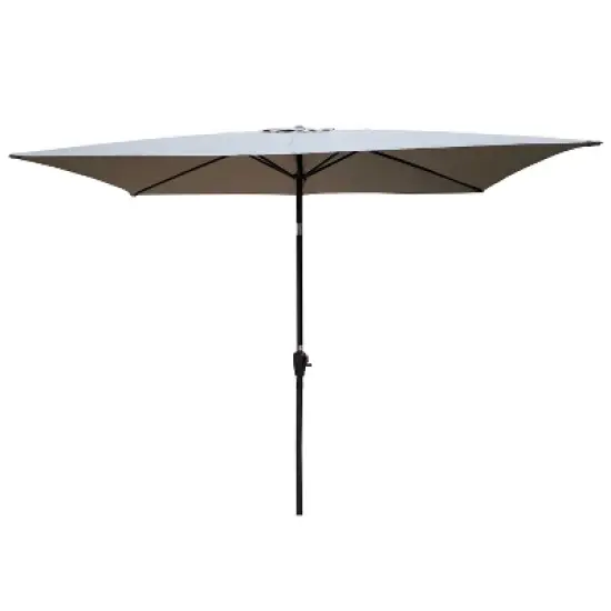 CAVINAS 6x9 FT Cantilever Patio Umbrella, Waterproof and Windproof Design with Crank, Beach Umbrella, without Base image {13}