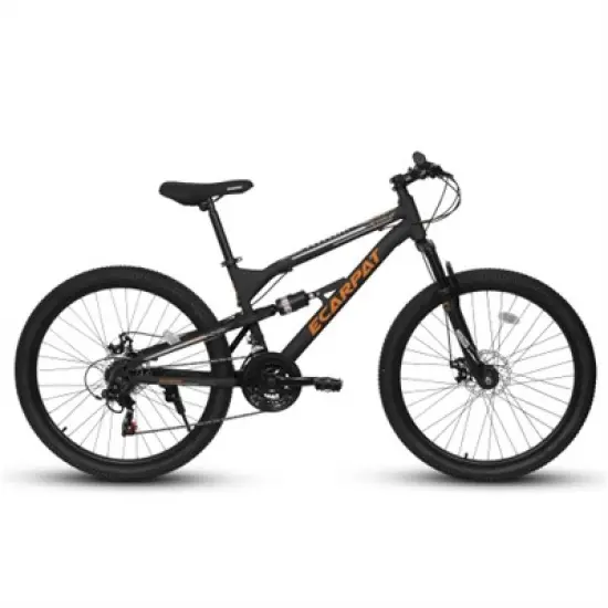 VASIP 26" Mountain Bike, 21 Speeds Steel Mountain Bike, Disc Brakes and Dual/Full Suspension MTB, Adult Sport Bicycle for Trail, Snow, Commuter image {1}