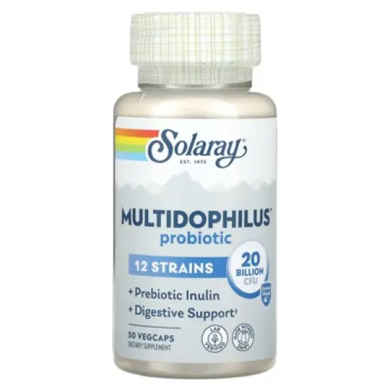 Solaray Multidophilus Probiotic, 20 Billion CFU, 50 VegCaps image {2}