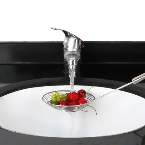 Unique Bargains Stainless Steel Mesh Colander Sieve Kitchen Ladle 4.7" Dia Strainers Silver Tone image {2}