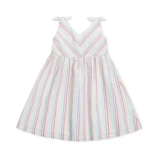 Hope & Henry Girls' Bow Shoulder Swing Dress, Toddler image {8}