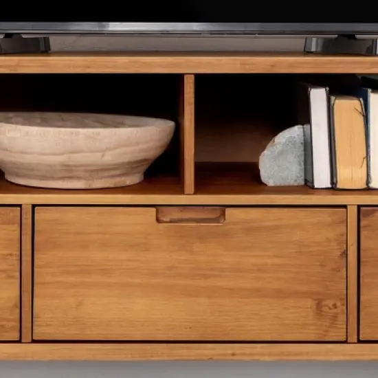 Cara Mid-Century Modern 3 Drawer TV Stand for TVs up to 65" - Saracina Home image {11}