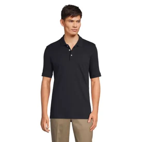Lands' End School Uniform Men's Long Sleeve Interlock Polo Shirt image {2}