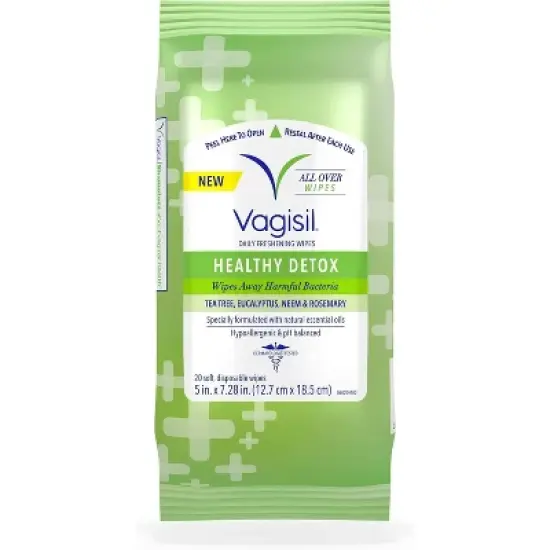 Vagisil Healty Detox Daily Freshening Wipes, 20 Ct image {5}
