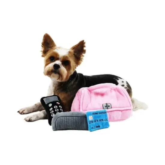 Midlee Plush Purse Find-a-Toy Interactive Dog Toy - 9" image {1}