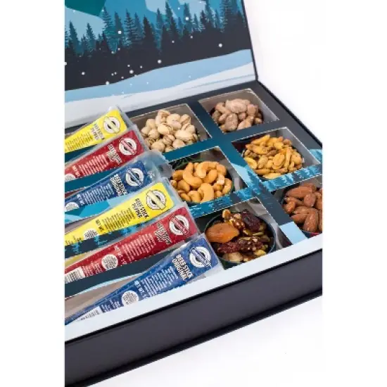 DMSnacks 12 Days of Winter Wonder Meat & Nut Advent Calendar &ndash; Gourmet Holiday Gift Box with Christmas Nuts, Meat Sticks & Seasonal Food Gift Set image {3}