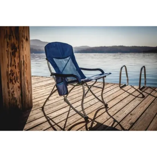 Picnic Time Camp Chair with Carrying Case XL - Navy Blue image {9}