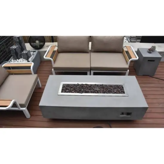 Granville 60" Outdoor Fire Pit Propane Table Backyard Patio Heater - Elementi image {2}