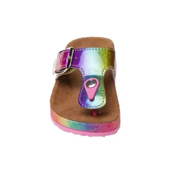 Kensie Girl Thong Flip Flop Flat Kids Cork Sole Sandal with Buckle Strap (Little Kid) image {4}