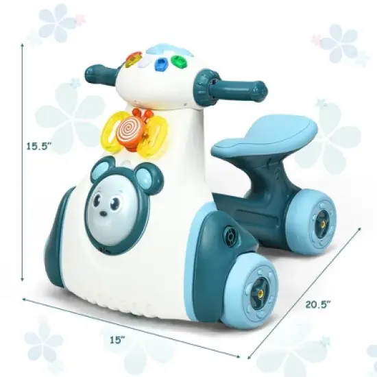 Costway Baby Balance Bike Musical Ride Toy w/ Sensing Function & Light Toddler Walker image {1}