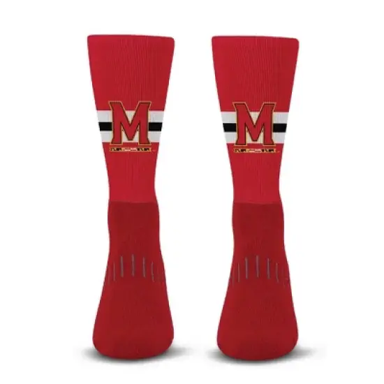 NCAA Maryland Terrapins Streak Team Color Crew Socks - L image {1}