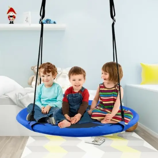 Costway 40'' Kids Hanging Chair Swing Tent Set Hammock Nest Pod Seat image {4}