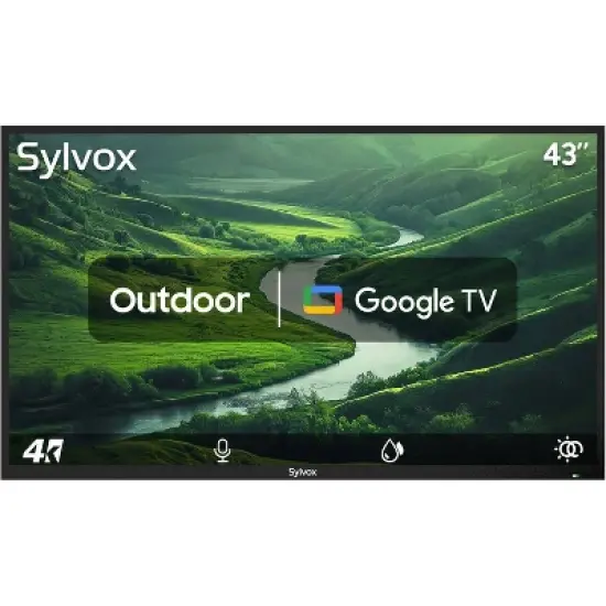 Sylvox 43" Patio Series Outdoor 2160p 1LED TV: Google TV HDR10, 60 Hz Refresh, Chromecast image {8}