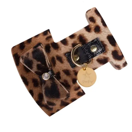 PoisePup &ndash; Luxury Pet Dog Harness &ndash; Soft Premium Italian Leather w/Crystal Harness for Small and Medium Dogs - Wildest One image {3}