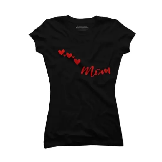 Junior's Design By Humans Forever Mom Hearts By Semir T-Shirt image {2}