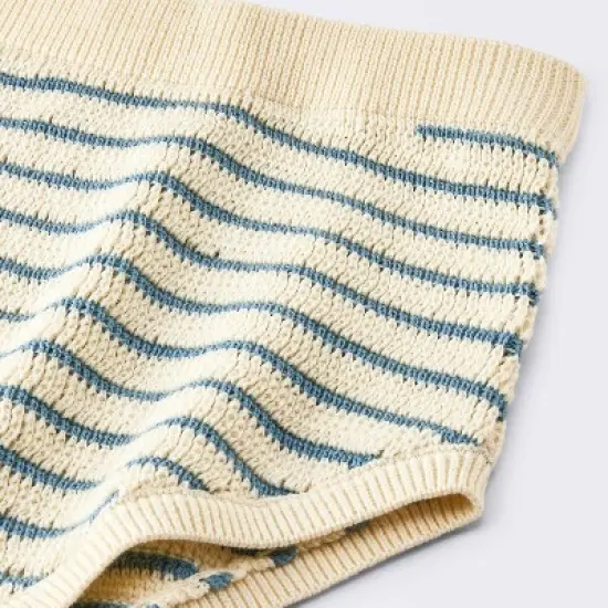 Baby Girls' 2pc Striped Peter Pan Collared Sweater Set - Cloud Island&trade; Blue image {3}