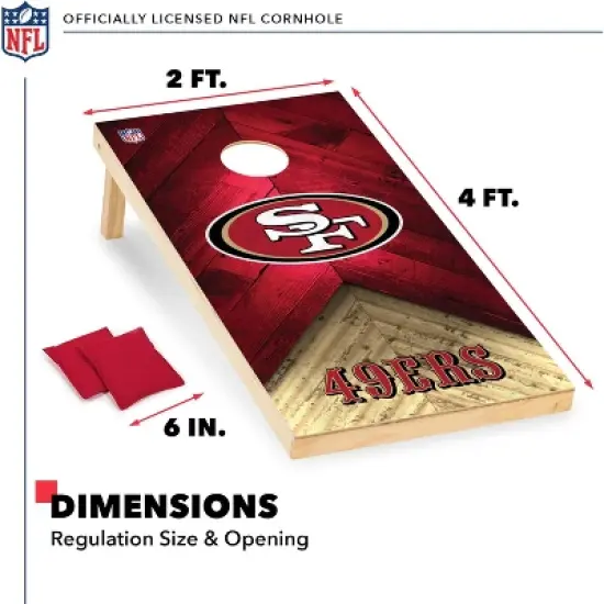 NFL San Francisco 49ers 2'x4' Wood Cornhole Set image {5}