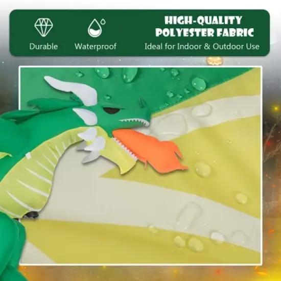 Costway 5 FT Hanging Halloween Inflatable Fire-breathing Dragon Flying Decoration Yard image {6}