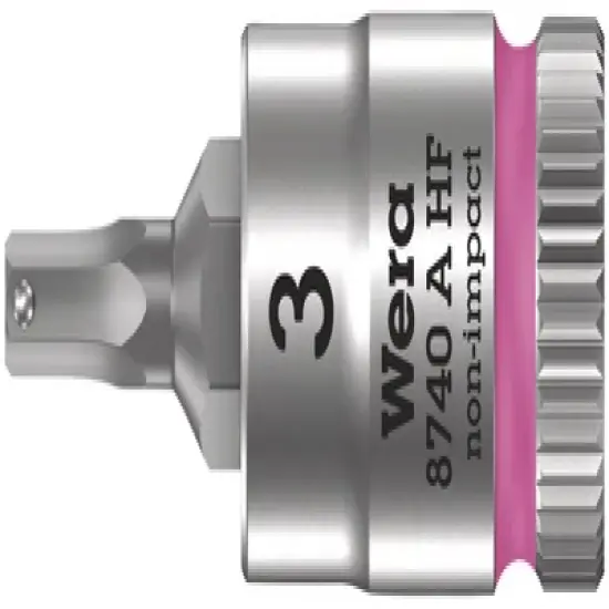 Wera 8740 A HF Bit 1/4" - 3mm x 28mm Knurling On The Rear End image {1}