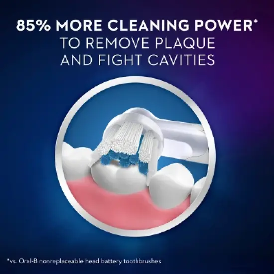 Oral-B Kids' Soft Bristles Battery Toothbrush Featuring Disney's Princesses with Replaceable Brush Head, for ages 3+ image {7}