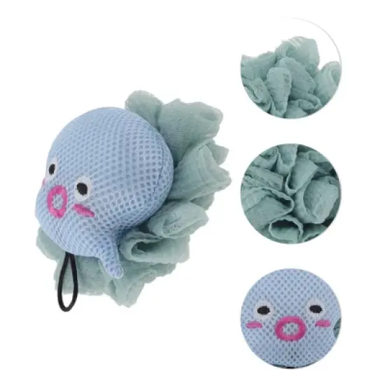 Unique Bargains Cartoon Bath Sponge Blue 1 Pc image {2}