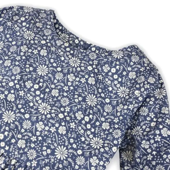 Hope & Henry Girls' Long Sleeve Ruffle Waist Dress, Toddler image {4}