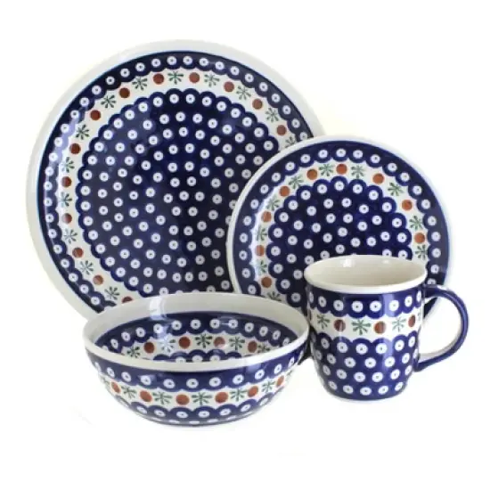 Blue Rose Polish Pottery Zaklady Dinnerware (4 PC) image {12}