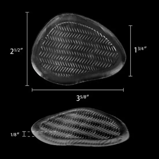 INSPIRE CHIC Gel High Heel Inserts Adhesive Rippled Insoles 2 Pairs image {2}