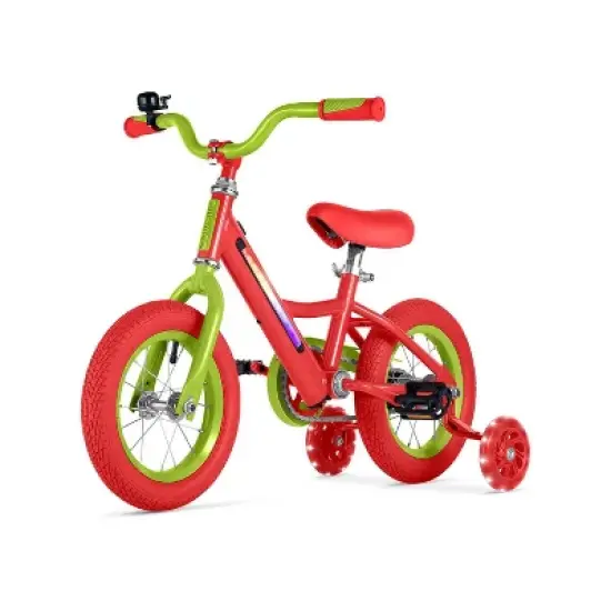 Jetson Light Rider 12" Kids' Light Up Bike - Red/Lime image {2}