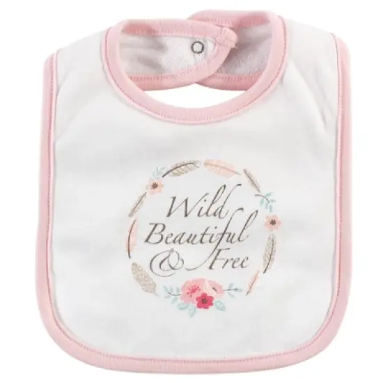 Little Treasure Baby Girl Bodysuit, Pant and Bib, Boho image {3}