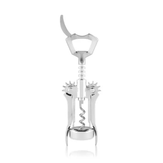 True Glider Silver Winged Corkscrew, Self Centering Worm, Bottle Opener image {4}