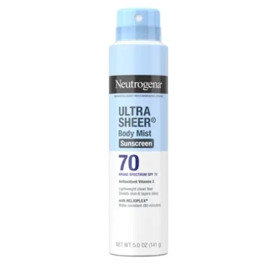 Neutrogena Ultra Sheer Sunscreen Spray, SPF 70, 5oz image {11}