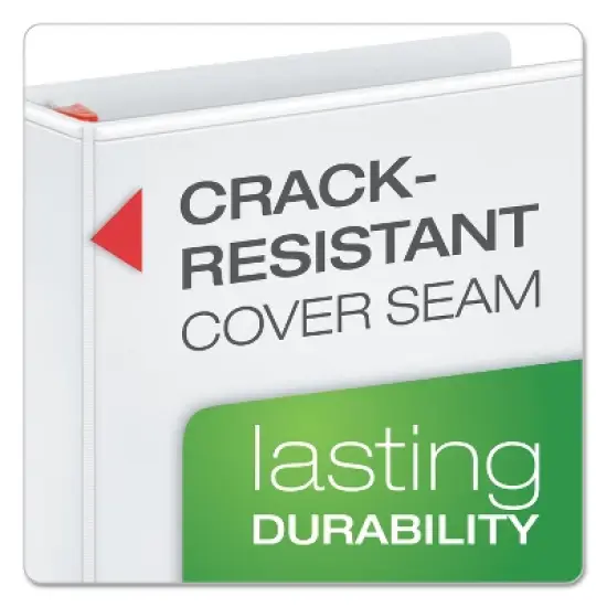 Cardinal XtraLife ClearVue Non-Stick Locking Slant-D Binder 3" Cap 11 x 8 1/2 White 26330 image {1}