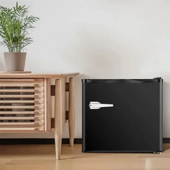 Kismile 1.2 Cu.Ft Upright Freezer, Energy Saving and Low Noise, 3 temperature settings (Black) image {1}