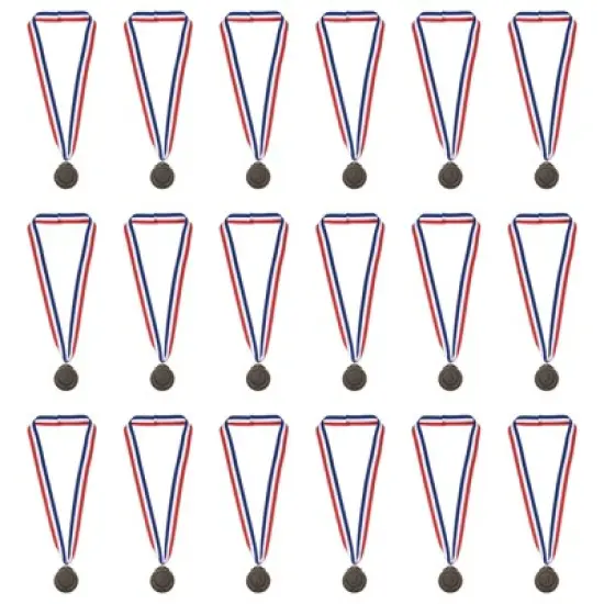 Unique Bargains Zinc Alloy Corrosion-Resistant Durable Embossed Design Award Medals 2" 18 Pcs image {7}